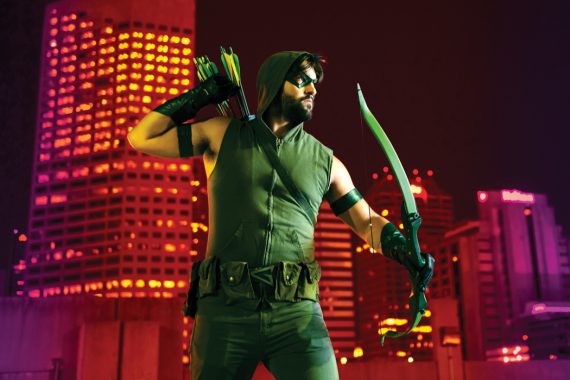 IU Alum dressed as the Green Arrow